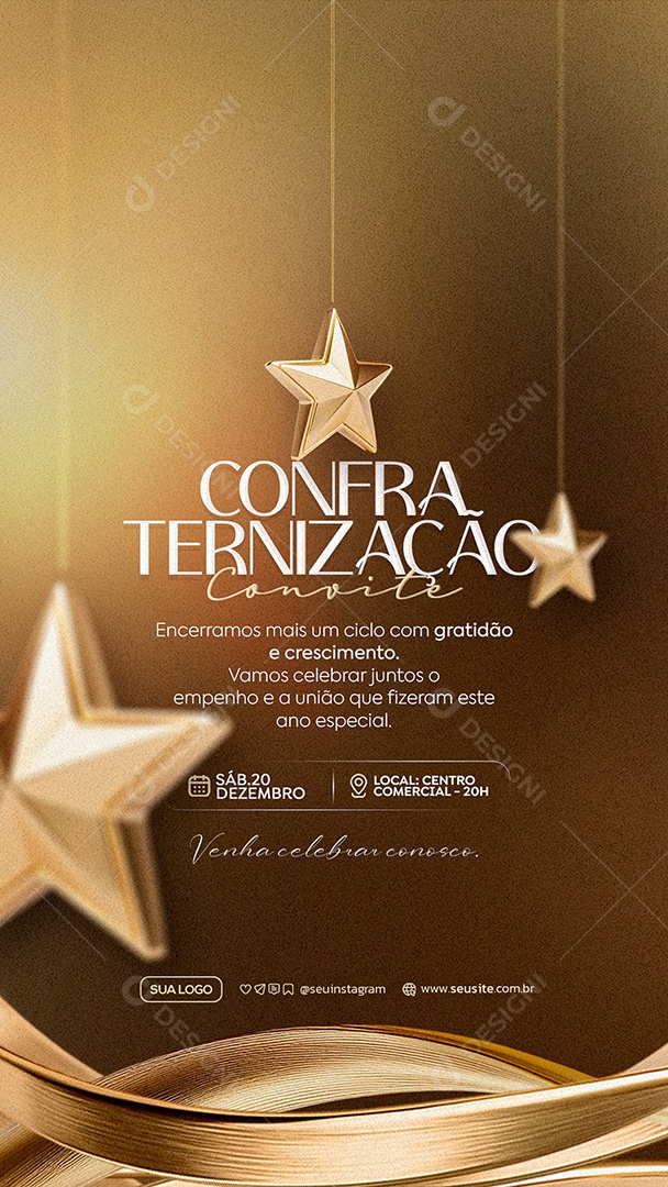 Story Convite de Confraternização Social Media PSD Editável