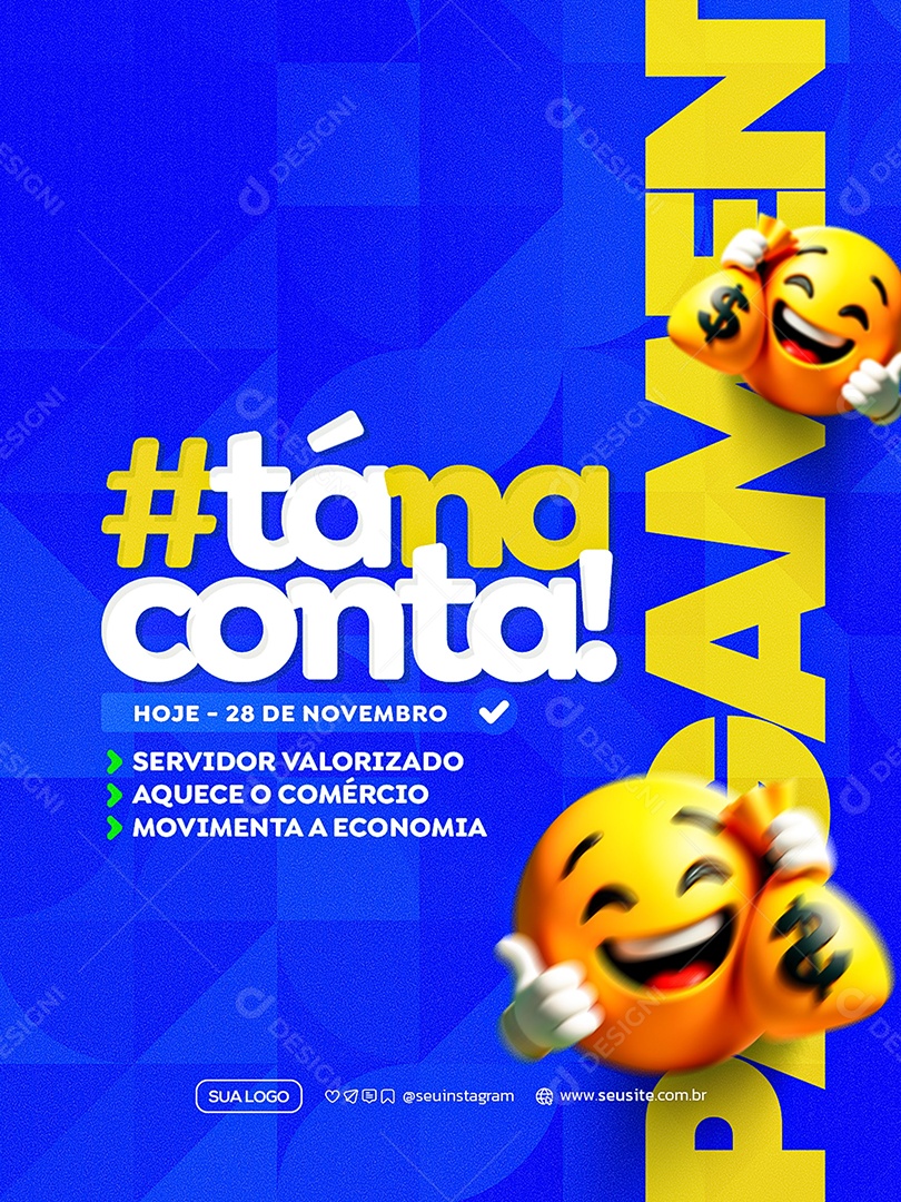 Pagamento Já tá na Conta Social Media PSD Editável