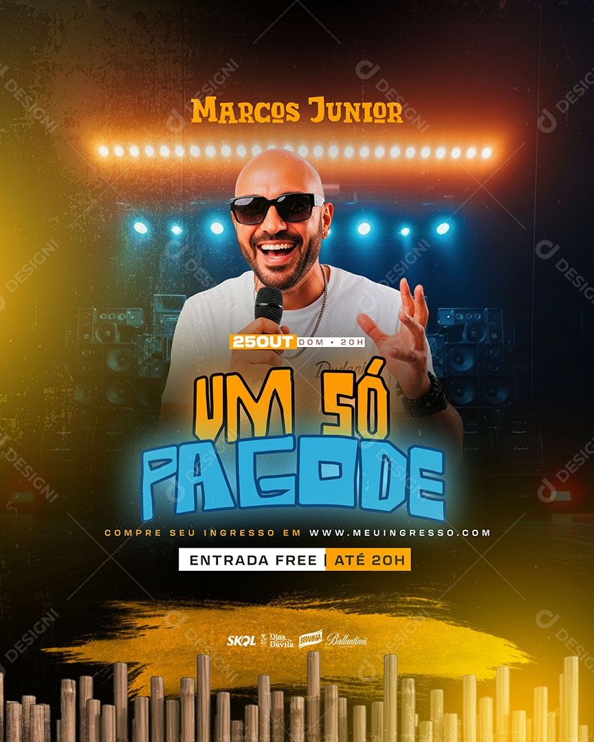 Flyer de Eventos e Artistas Shows PSD Editável