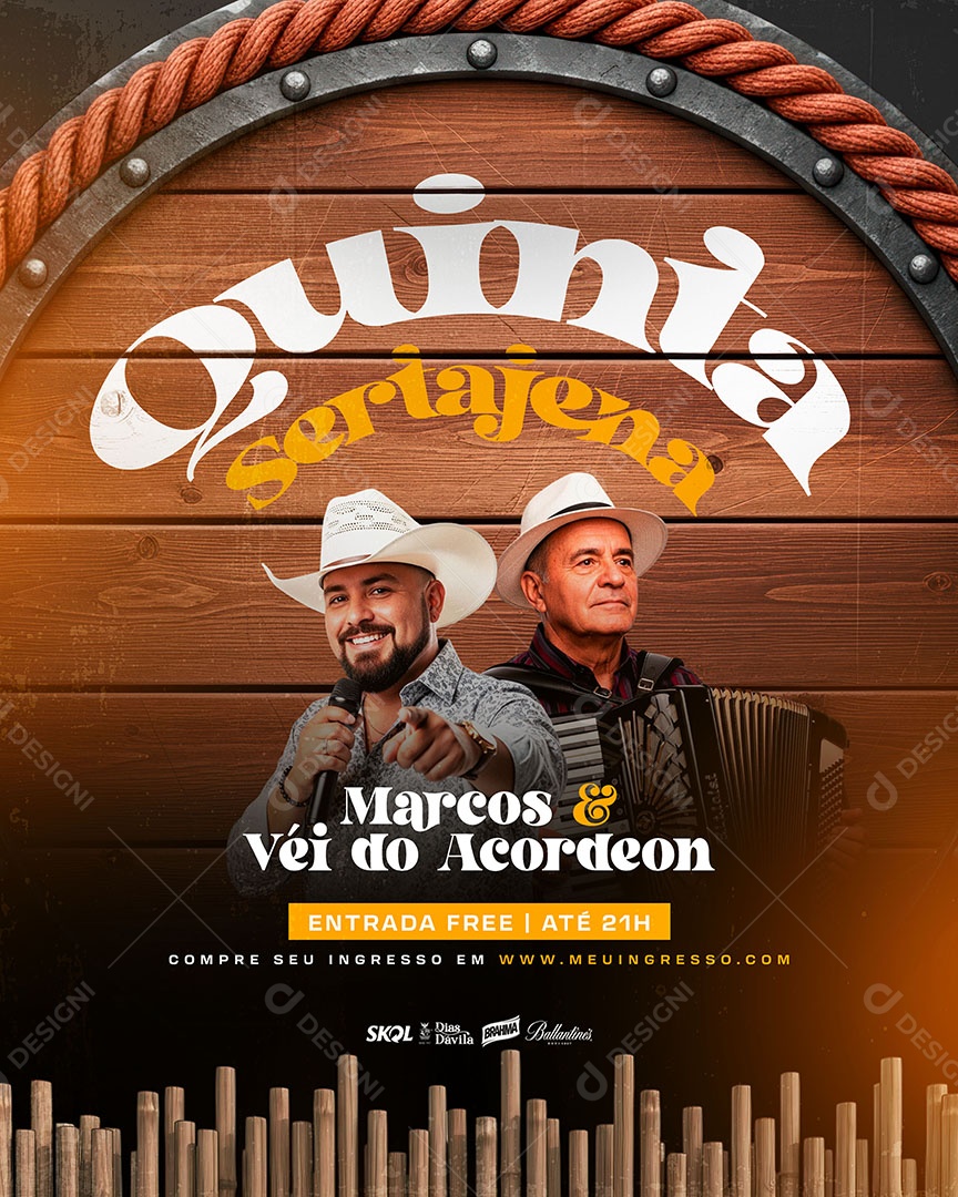 Flyer de Eventos e Artistas Shows PSD Editável