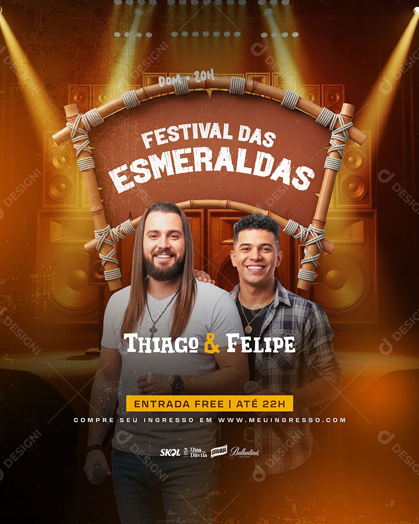 Flyer de Eventos e Artistas Shows PSD Editável