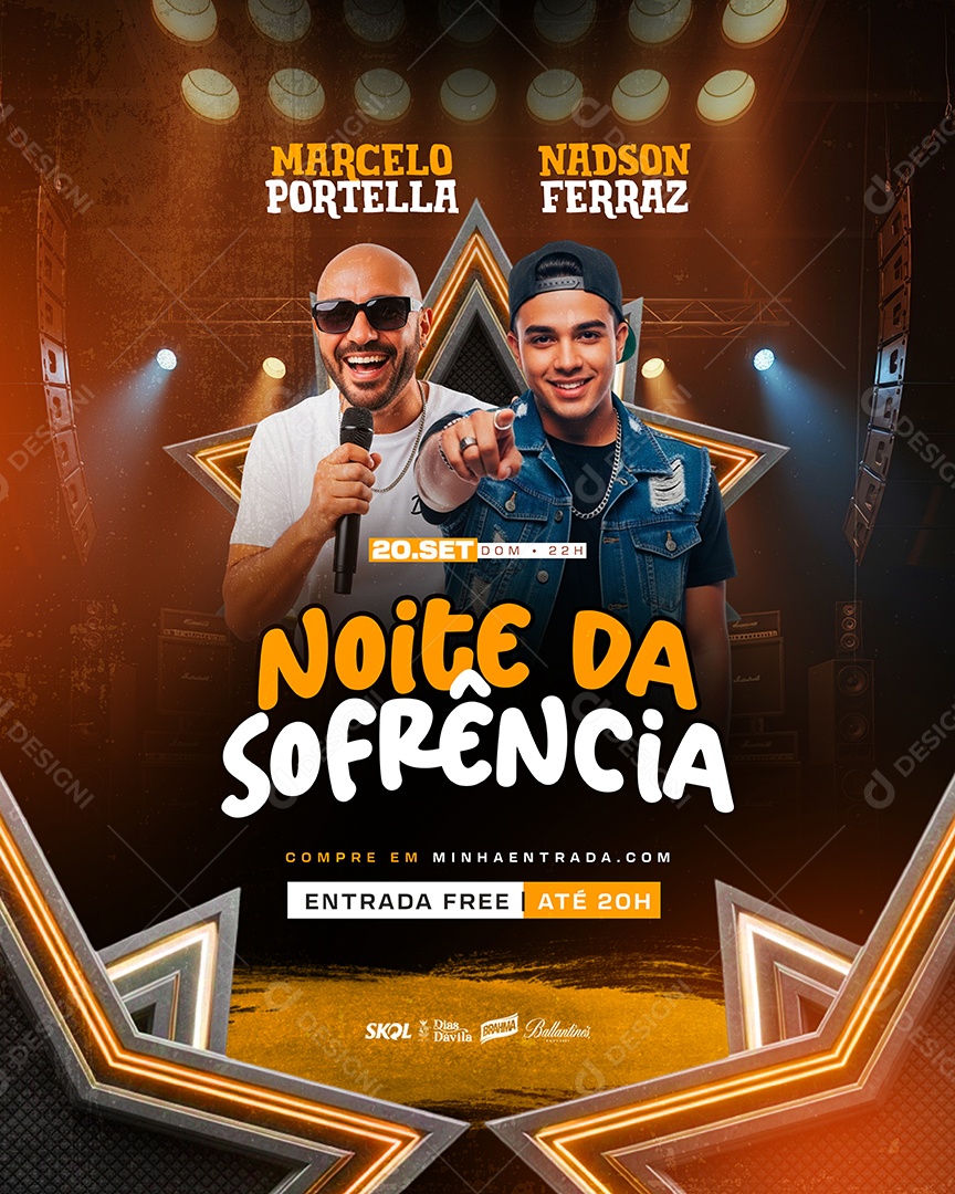 Flyer Eventos Artistas Shows Social Media PSD Editável