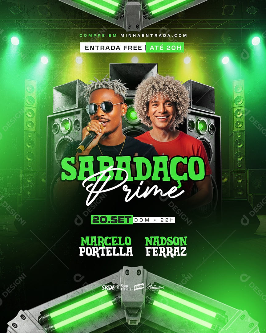 Flyer Eventos Artistas Shows Social Media PSD Editável