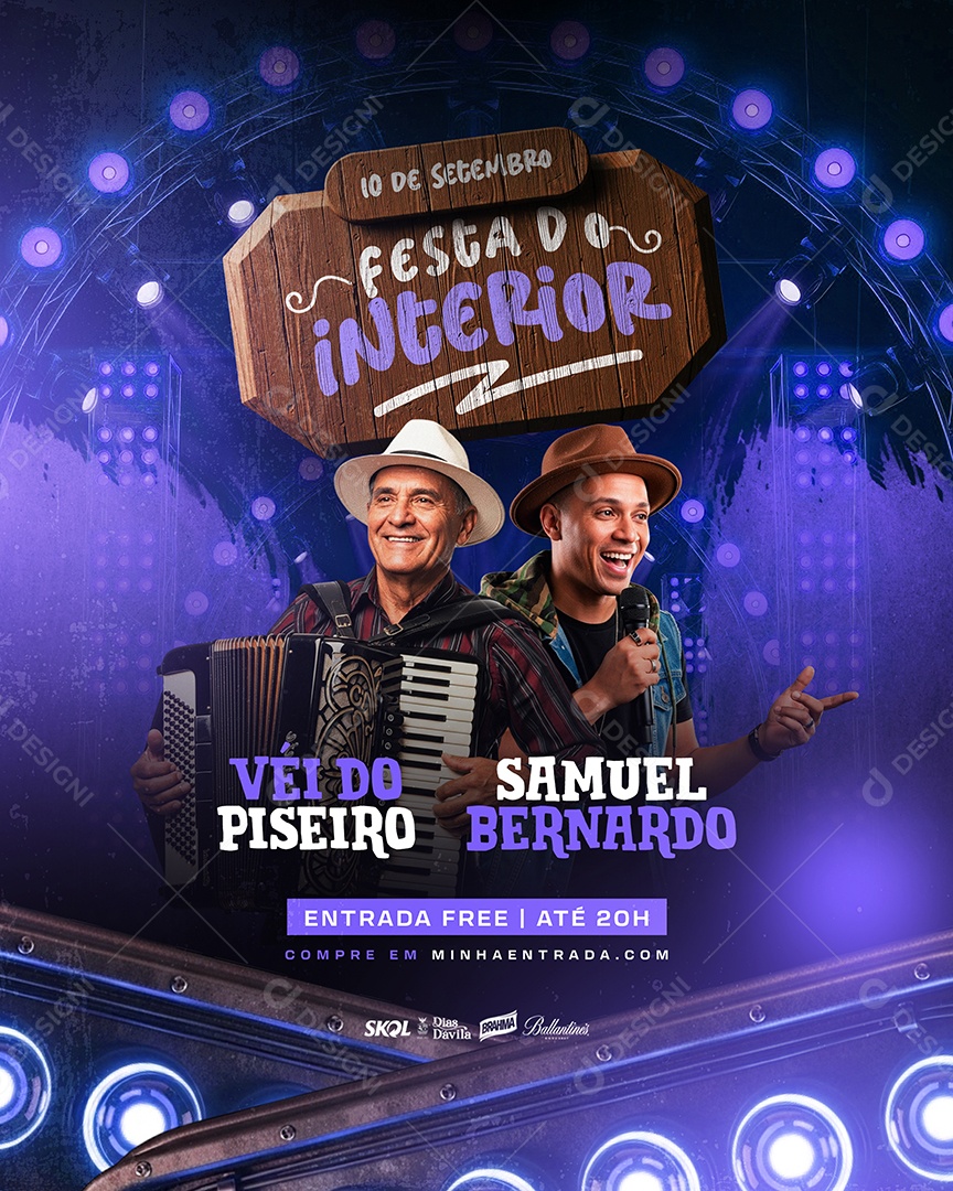 Flyer Eventos Artistas Shows Social Media PSD Editável