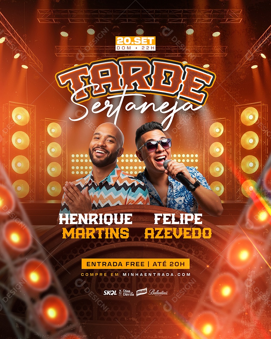 Flyer Eventos Artistas Shows Social Media PSD Editável