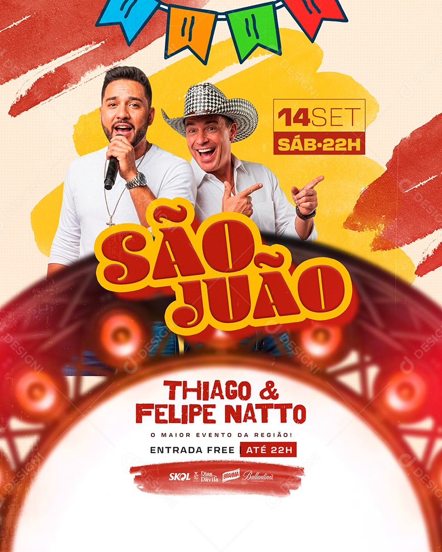 Flyer para Evento Show Artistas PSD Editável