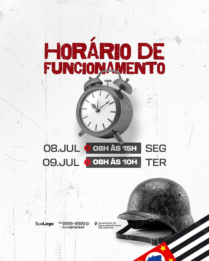 Social Media Dia da Revolução Constitucionalista 1932 PSD Editável