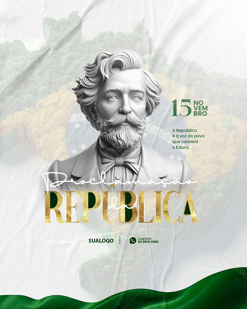 15 De Novembro Proclamação da República Social Media PSD Editável