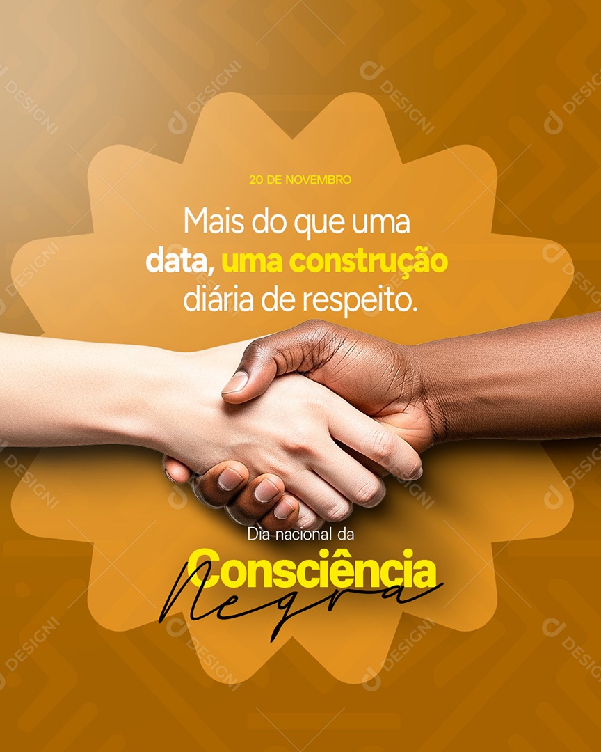 20 de Novembro dia da Conciência Negra Mais que uma Data Social Media PSD Editável