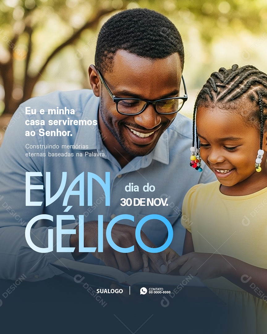 Dia do Evangélico 30 de Novembro Eu e Minha Casa Social Media PSD Editável