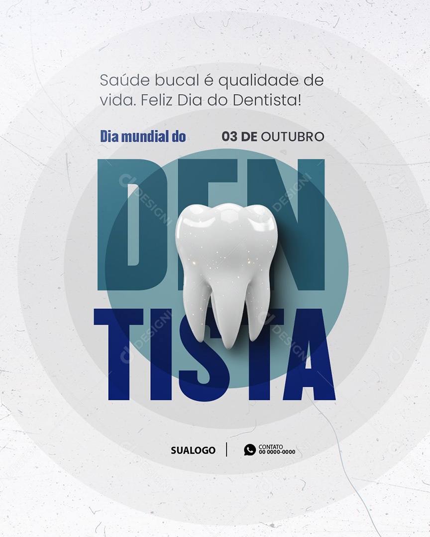 Dia Mundial Do Dentista 03 de Outubro Saúde Social Media PSD Editável