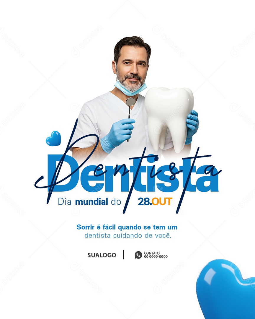 Dia Mundial Do Dentista 03 de Outubro Social Media PSD Editável