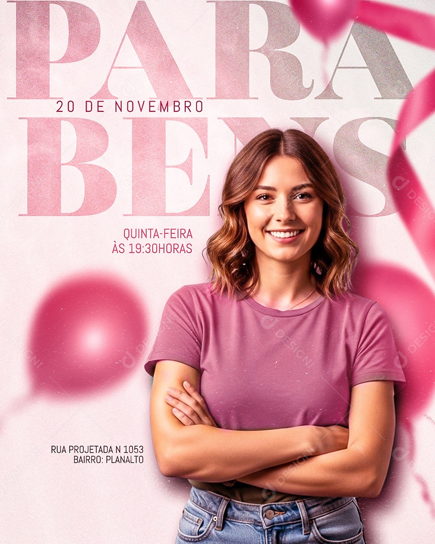 Feliz Aniversário Social Media PSD Esditável