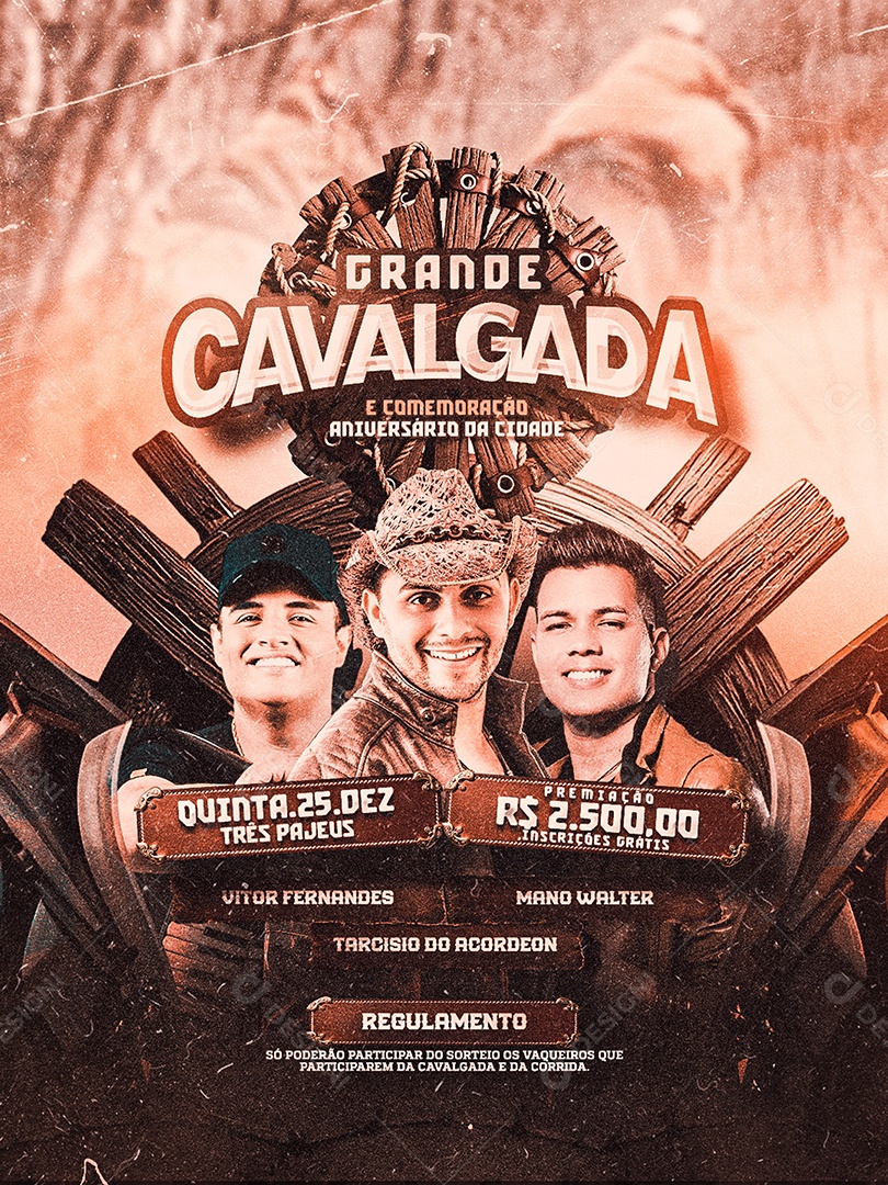 Flyer Grande Cavalgada Social Media PSD Editável