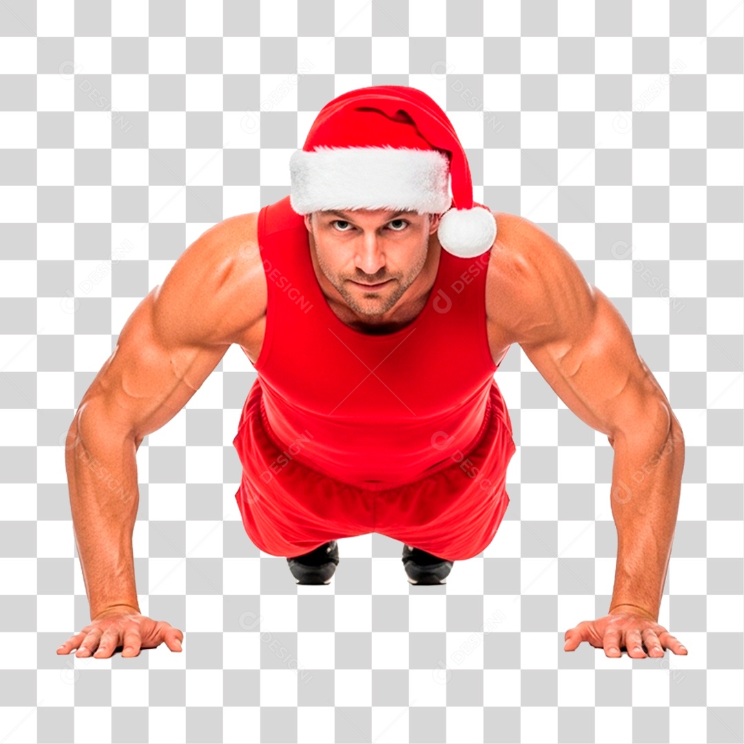 Papai Noel Musculoso PNG Transparente