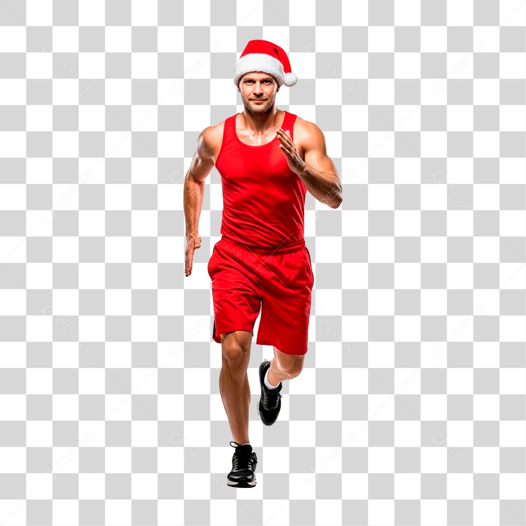 Papai Noel Musculoso PNG Transparente