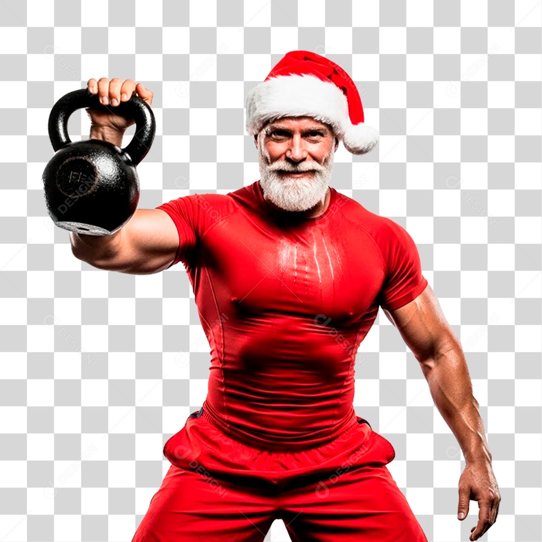 Papai Noel Musculoso PNG Transparente