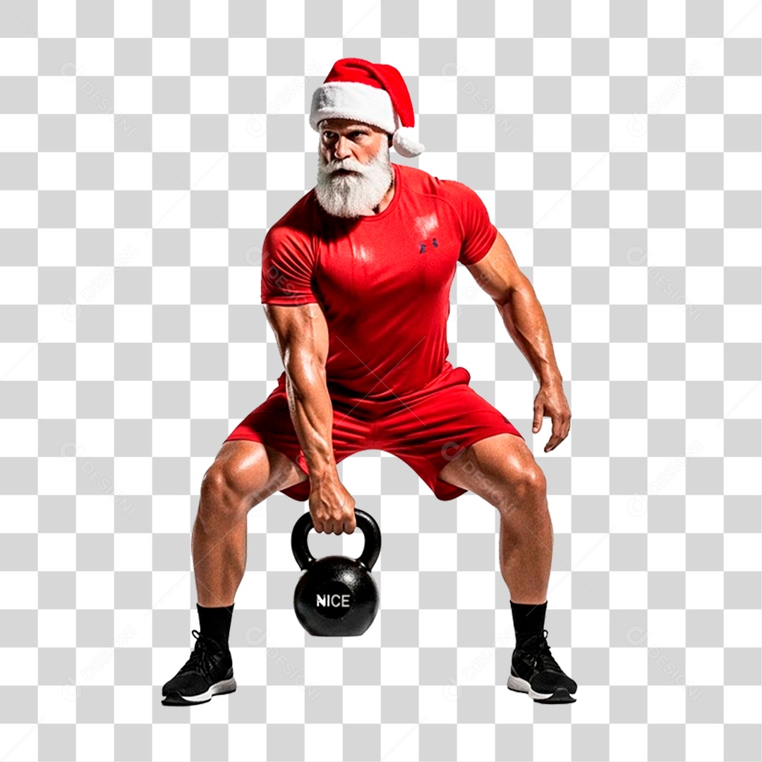 Papai Noel Musculoso PNG Transparente