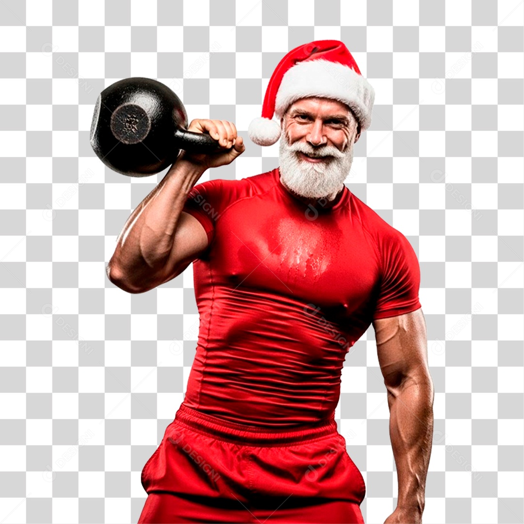Papai Noel Musculoso PNG Transparente