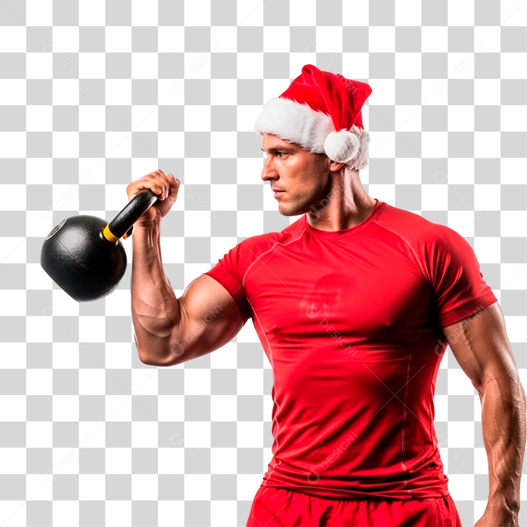 Papai Noel Musculoso PNG Transparente