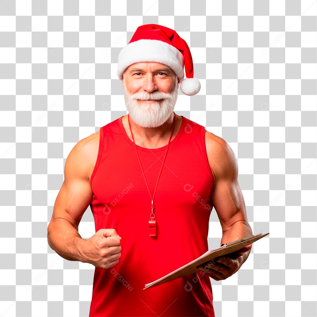 Papai Noel Musculoso PNG Transparente