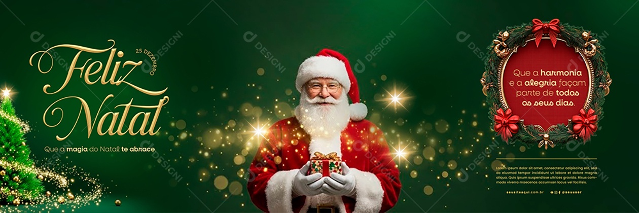 Carrossel Feliz Natal 25 de Dezembro Social Media PSD Editável