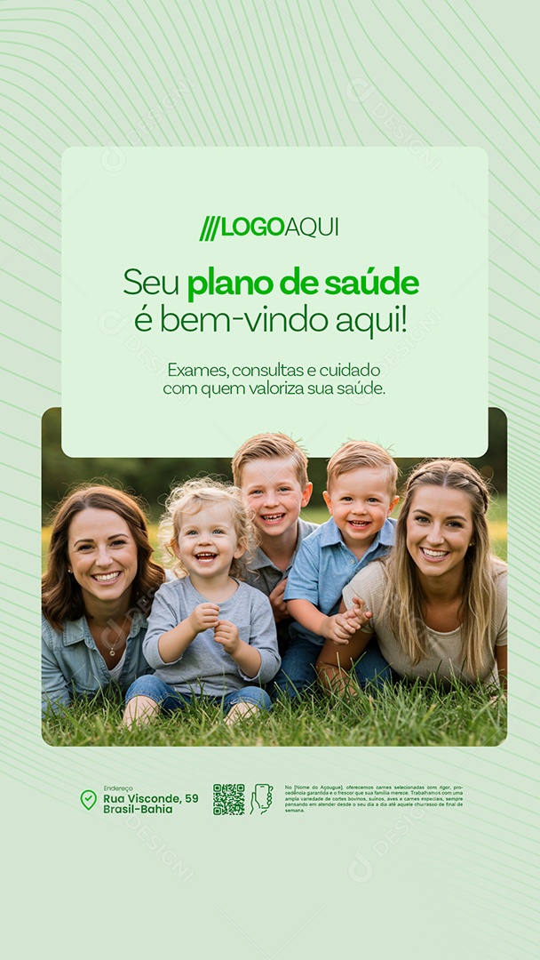 Story Convênio Médico Seu Plano de Saúde é Bem Vindo Aqui Social Media PSD Editável