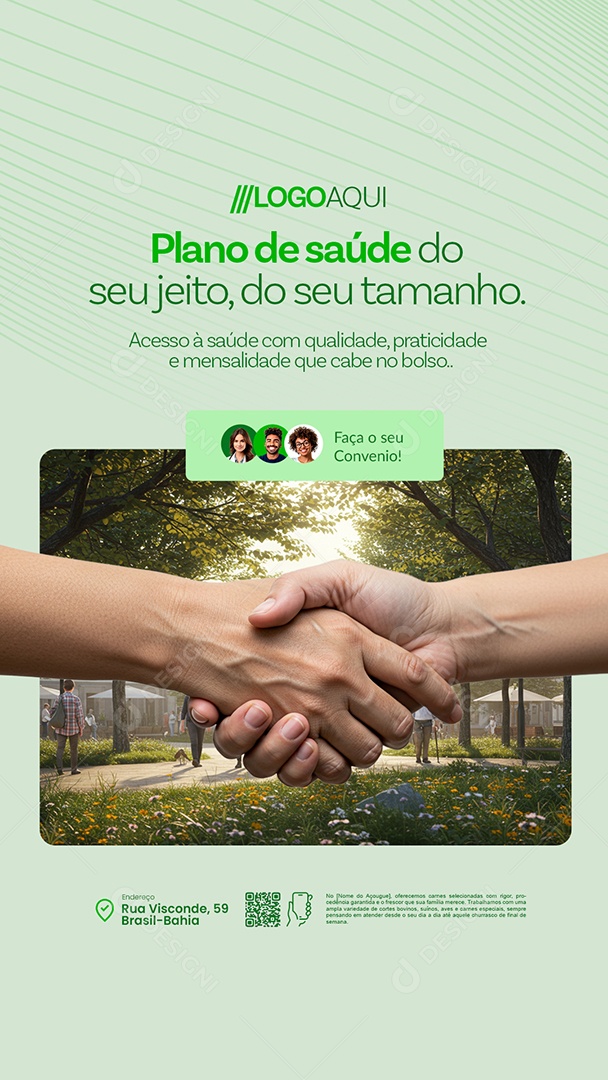 Story Convênio Médico Plano de Saúde Social Media PSD Editável