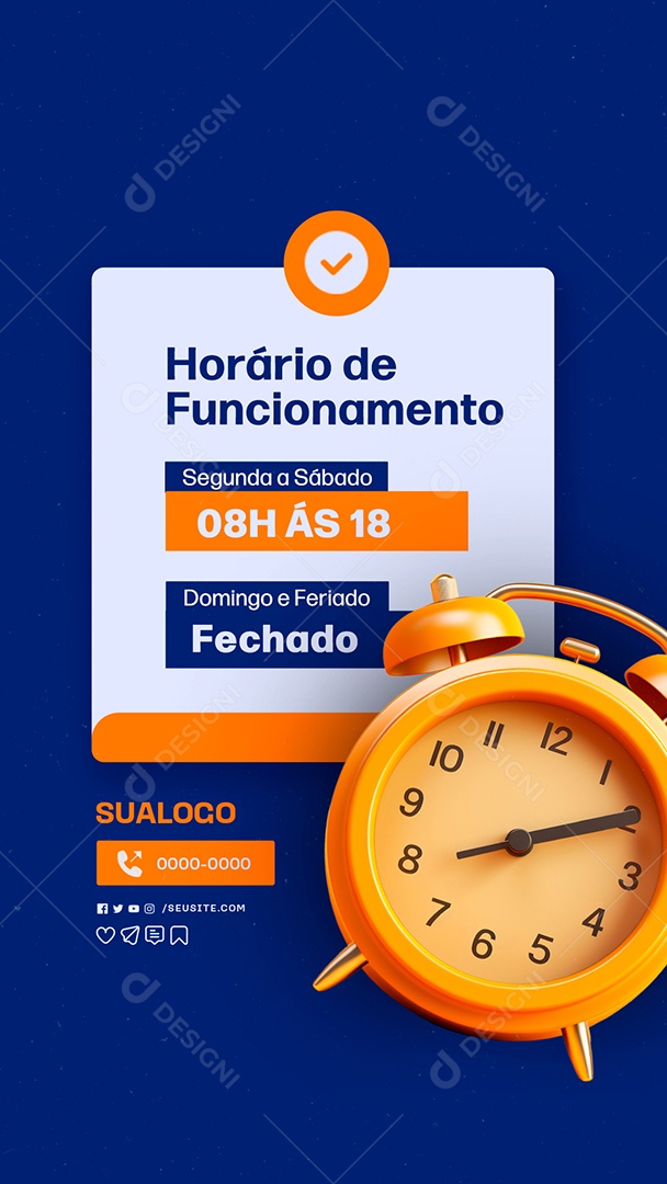 Story Manutenção Informática Horário de Funcionamento Social Media PSD Editável