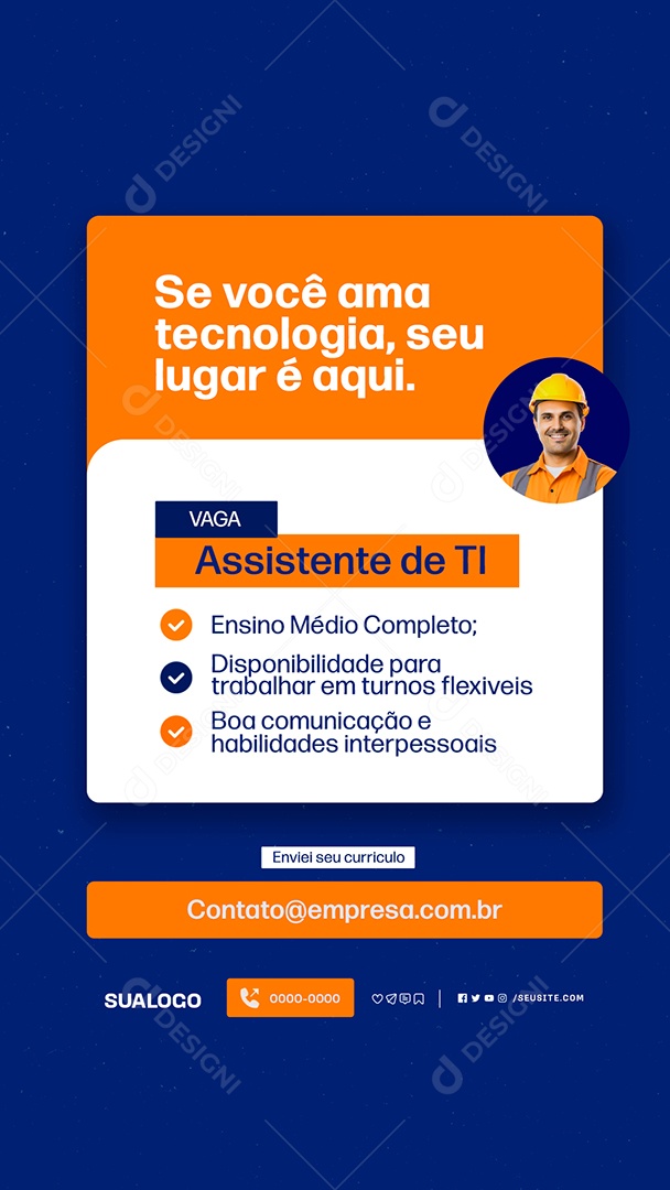 Story Manutenção Informática Se Você Ama Tecnologia Social Media PSD Editável