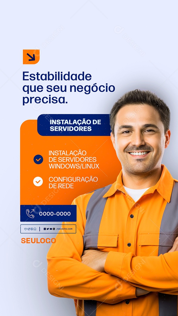 Story Manutenção Informática Estabilidade Que seu Negócio Precisa Social Media PSD Editável