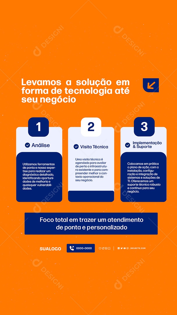 Story Manutenção Informática Levamos a Solução em Forma de Tecnologia Social Media PSD Editável