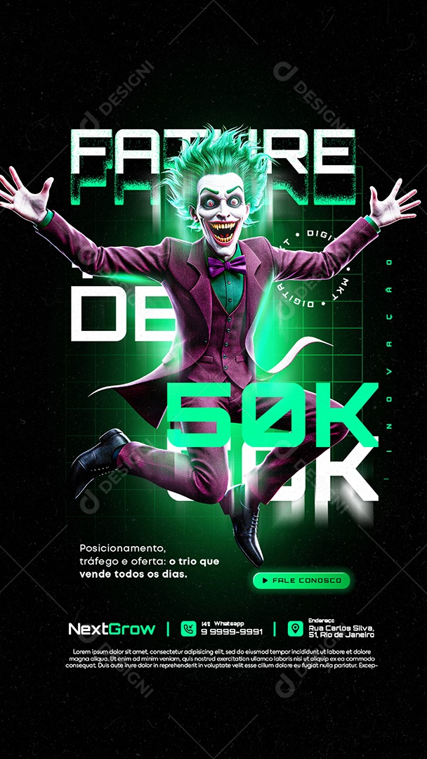 Story Marketing Digital Fature Social Media PSD Editável