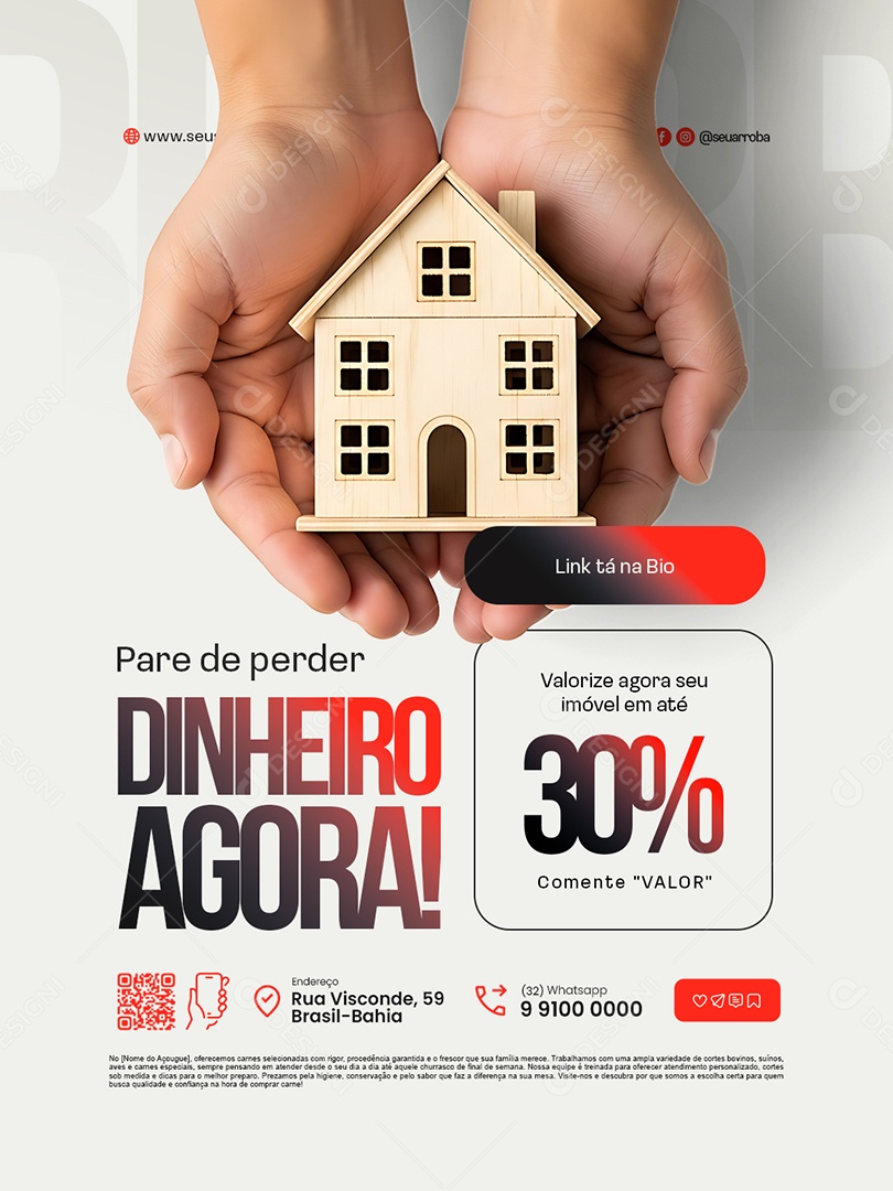 Regularização Fundiária Pare de Perder Dinheiro Agora Social Media PSD Editável