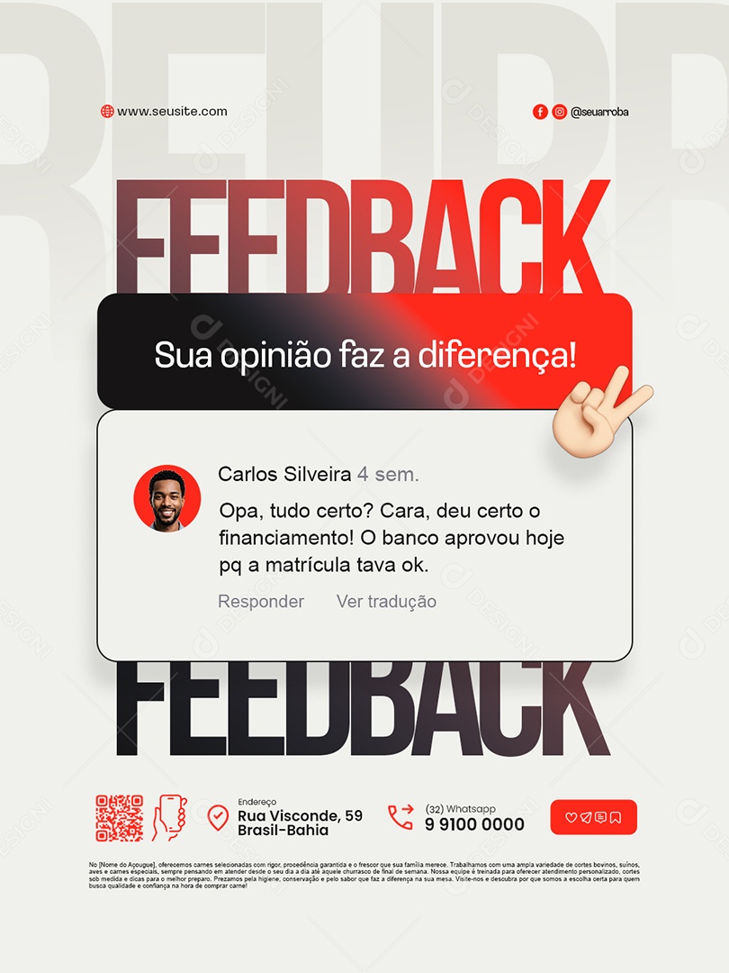 Regularização Fundiária Feedback Sua Opinião Faz a Diferença Social Media PSD Editável