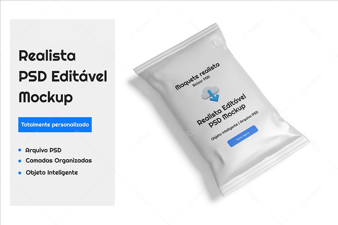 Mockup Maquete de Embalagem Bolsa PSD