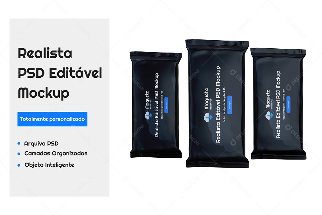 Mockup de Embalagem de Chocolate PSD