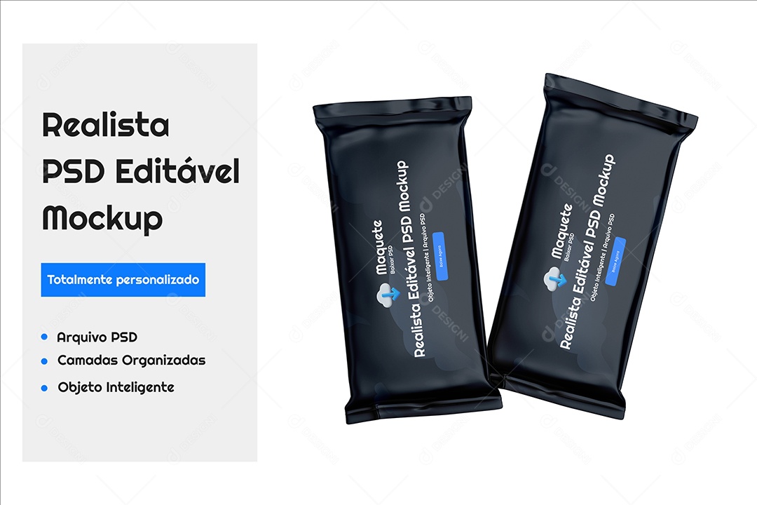 Mockup de Embalagem de Chocolate PSD