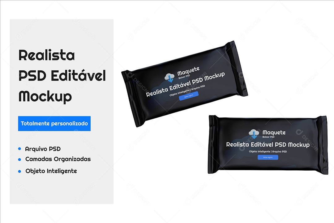 Mockup de Embalagem de Chocolate PSD
