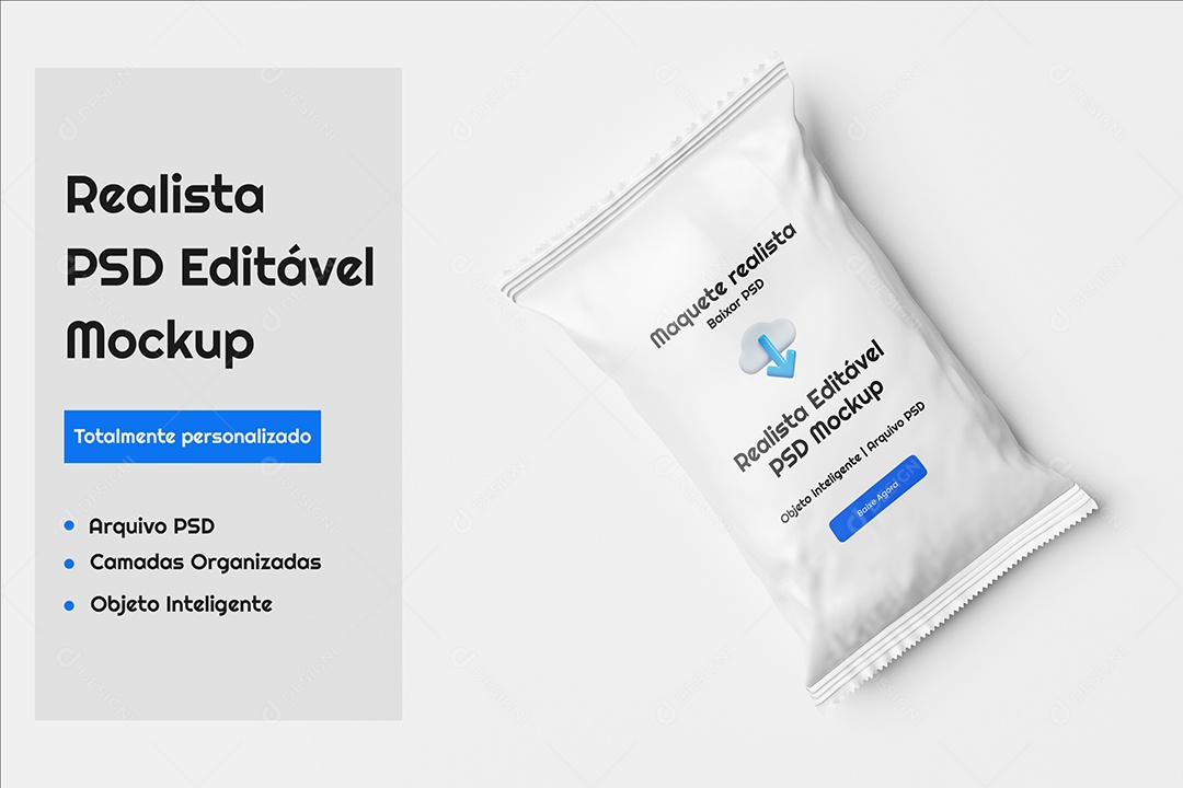 Mockup Maquete de Embalagem Para Lanches PSD