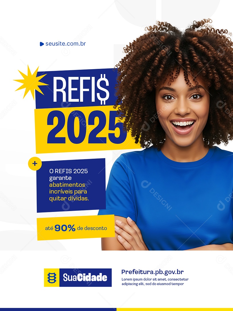Refis 2025 Abatimentos Incríveis para Quitar Dívidas Social Media PSD Editável