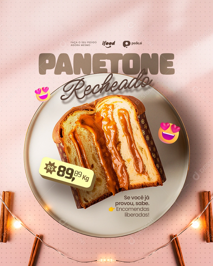 Doceria Panetone Se Você Já Provou Sabe Encomendas Liberadas Social Media PSD Editável