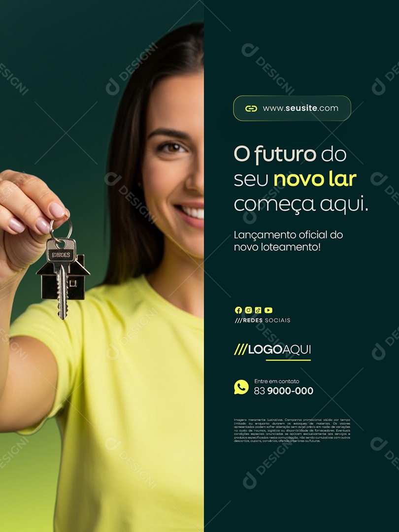 Loteamento O Futuro do Seu Novo Lar Começa Aqui Social Media PSD Editável