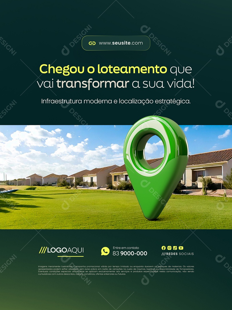 Chegou o Loteamento Que Vai Transforma a Sua Vida Social Media PSD Editável