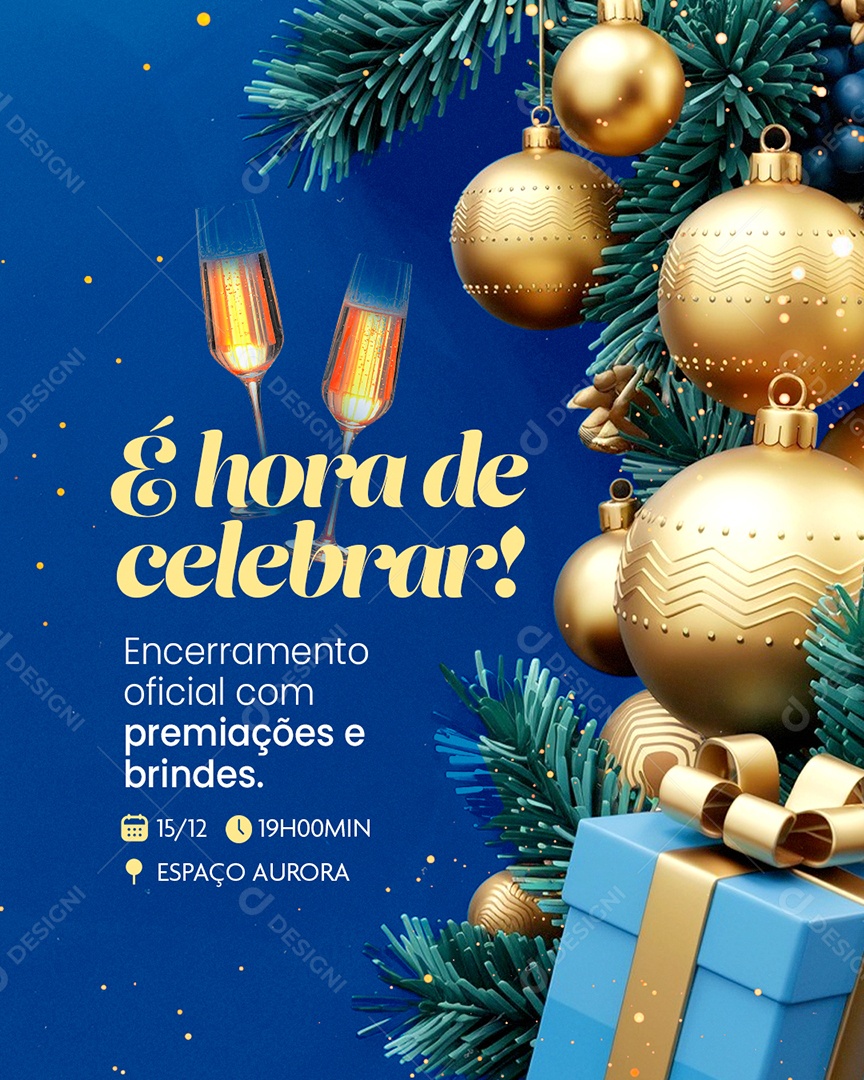 Confraternização é Hora de Celebrar Social Media PSD Editável