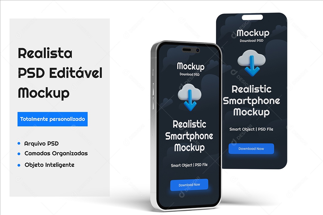 IPhone 14 pro com Mockup de Tela PSD