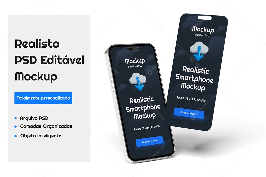 IPhone 14 pro com Mockup de Tela PSD