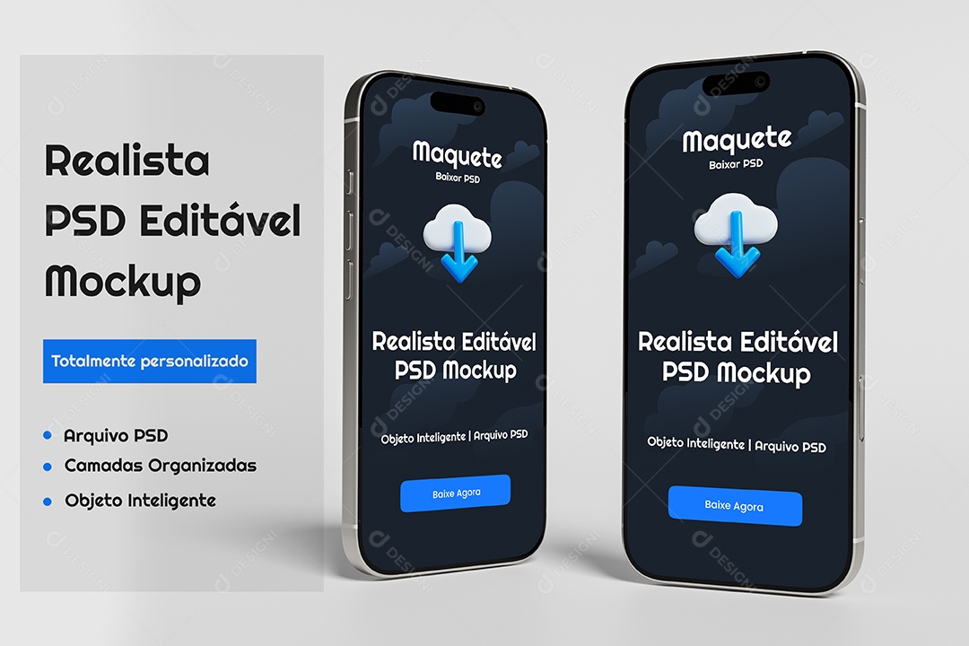 Mockup Maquete Realista de Iphone PSD