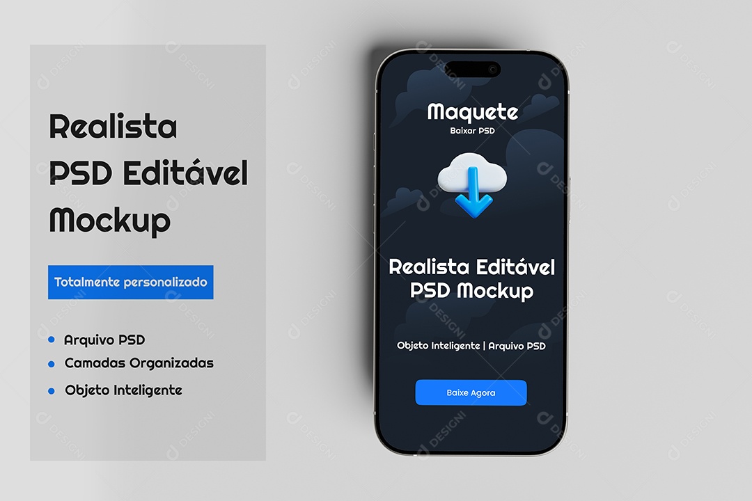 Mockup Maquete Realista de Iphone PSD