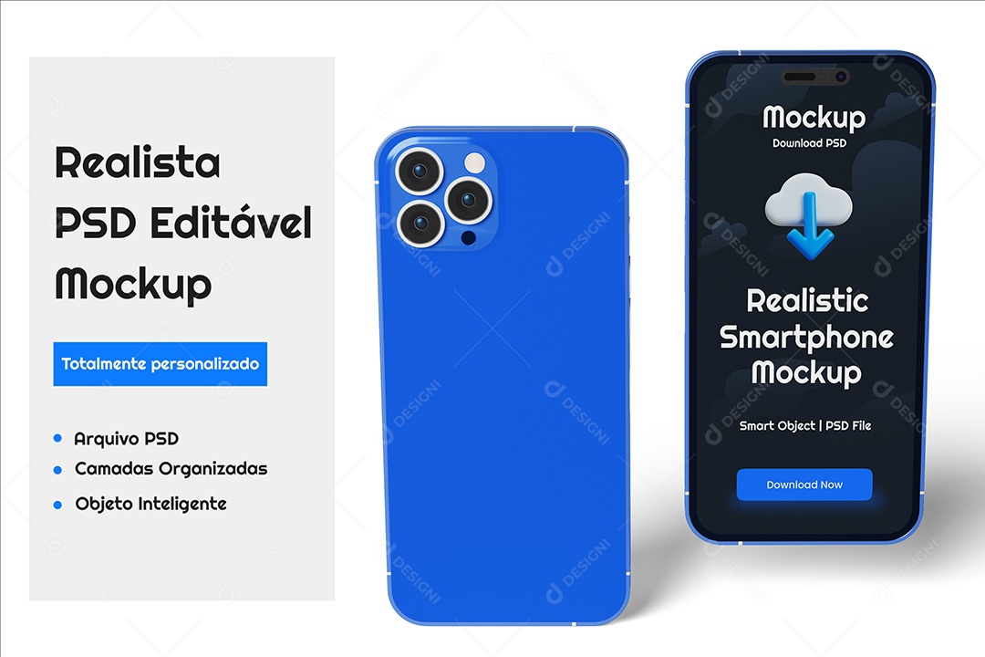 Mockup Maquete Realista de iPhone 14 Pro Max PSD Editável